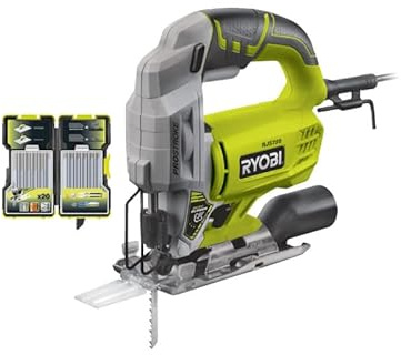 Pack RYOBI Scie sauteuse électrique RJS750-G - 500W - 75mm - bois - coffret de 20 lames - bois - métal - 75-100mm - RAK20JB