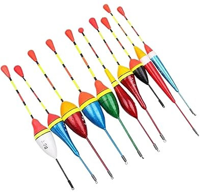 Toddmomy 10pcs Fishing Floats Set Buoy Bobbers for Sea Coarse Fishing Professional Design Angling Accessory
