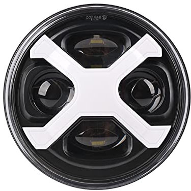 Borimend Phare LED Rond de Moto 5.75 Pouces 40W Phare 5-3/4 Pouces pour Iron 883 Street Rod Street Softail