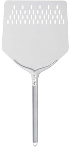 Pala per Pizza Professionale testa Quadrata Forata 30x30 con Manico da 30 cm in Alluminio Anodizzato infornare forno a legna o elettrico pizzeria pizzaiolo