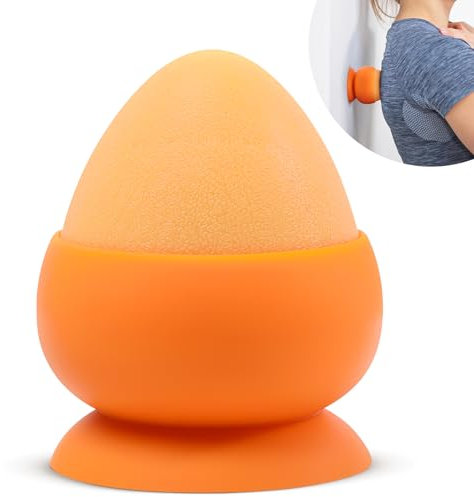 YANGTSUNG Triggerpunkt Drücker, Triggerpunkt Massagegerät Faszienball Massage Ball Fascia Fitness Ball mit Saugnapf für Muskelschmerzen und Spannungen der Rücken Nacken, Armme, Schulterter, Orange