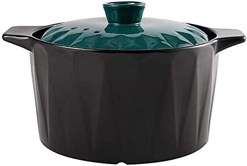 CVQJL Cacerola de Cerámica con Tapa, Olla de Barro, cazuela de cerámica, cazuela de Sopa a Gas para el hogar, Olla Extra Grande Resistente al Calor (7,0 L) (un Color 4,0 L)