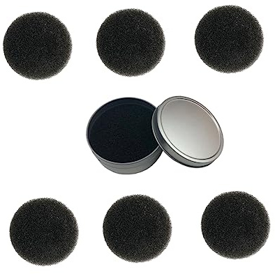NIYANGLE Cleaning Sponge Dish for Makeup Brushes Set Includes Dry Cleaning Sponge and Replacement Cotton for Quick Clean and Dry