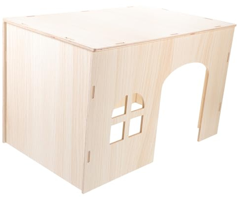 UPKOCH Holzhaus Für Hamster Und Eichhörnchen Glattes Hamsterversteck Aus Holz Multifunktionales Nagetierspielzeug Für Meerschweinchen Zum Verstecken Und Schlafen