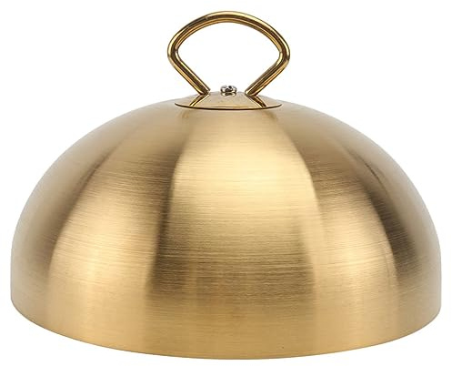 FUNNETOYU Cubierta De Cúpula De Alimentos De Acero Inoxidable Cubierta De Bistec Cúpula Con Mango Protector Anti-Salpicaduras Para Cocina Y Barbacoa 8.85X8.85X4.33In