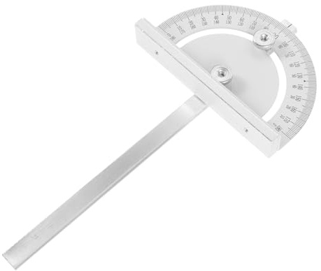 iplusmile Goniometro per Troncatrice in Acciaio Resistente All’usura Braccio lungo Pieghevole e Dado di Bloccaggio, Guida Circolare la Lavorazione del Legno
