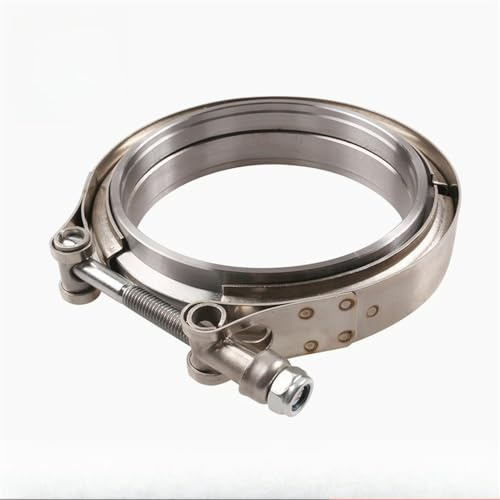 304 Stainless Steel 2 2.25 2.5 3 Inch 51 63 76 mm V Band Clamp Exhaust Pipe Vband Clamp Male Female Flange V Clamp Kits,101.6mm 4 inch