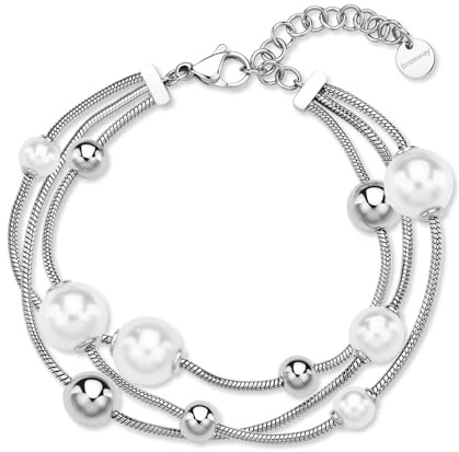 Brosway Bracciale Donna in Acciaio e Perle | Collezione Perfect - BPC58