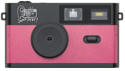 SNPSHT Screen-Free Digital Camera – Simple Point & Shoot Camera, No Screen, Easy to Use Camera, Replace Disposable with Reusable (Pink)
