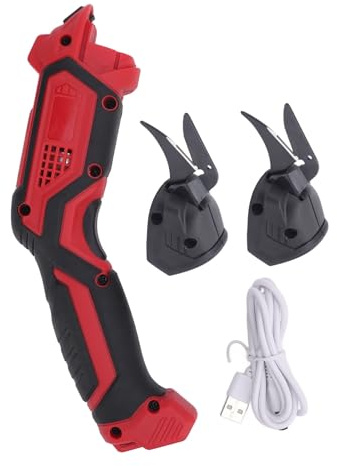 Forbici elettriche per tessuti Ricaricabile senza fili Potente mini taglierina con 2 lame in acciaio al tungsteno per tappeti Coperte in pelle Attività artigianali Uso domestico