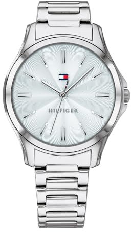 Tommy Hilfiger Analog Quarzuhr für Damen mit Silbernes Edelstahlarmband - 1781949