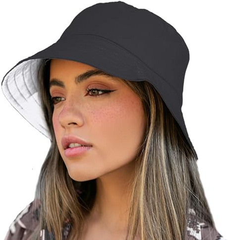 TOSKATOK® UPF 50+ Damen Wendehut aus Baumwolle - Zwei Hüte in einem! Fischerhutdesign