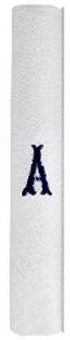 Herren-Taschentücher mit Initialen, 1 bis 13 Stück, Baumwolle, 100 % Baumwolle, 39 cm x 39 cm, Brief a, One size