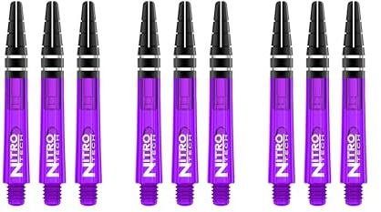 RED Dragon Nitrotech Kurzschaft – Violett – 3 Sets pro Packung (9 Stäbe insgesamt)