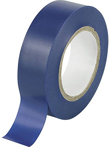 TRU Components TC-9559256 - Cinta aislante (20 m x 19 mm), color azul