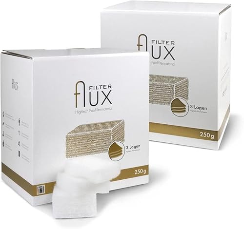 POOL Total Filter Flux Gold 3-lagig 500 g - Hightech Filtermaterial für Pools - Kompatibel mit Allen handelsüblichen Sandfilteranlagen - Ersetzt Filtersand Filterbälle oder Filterglas