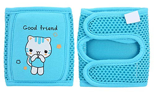 Baby-Knieschützer, verstellbare Knieschützer für Babys und Kleinkinder, weiche Knieschützer für SummerPink Puppy blaues Kätzchen Babys Innenaktivität