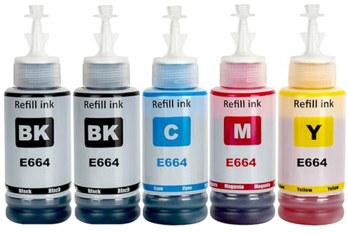 LAIPENG 664 Tinte Kompatibel für Epson ET-2500 ET-2550 ET-2600 ET-2650 ET- 3600 ET-4500 ET-4550 ET-14000 ET-15000 ET-16500 L100 L110 L200 L210 L350 L355 L365 L455 L550 L555 L1300 Drucker (BK*2/C/M/Y)