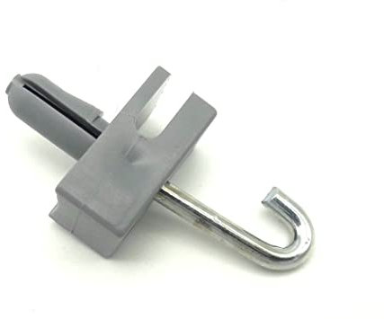 50x Spanndraht Grau Kunststoff mit Edelstahl Nagel Maschendraht Zaun Spanndrahthalter Pfosten Geflecht Zubehör