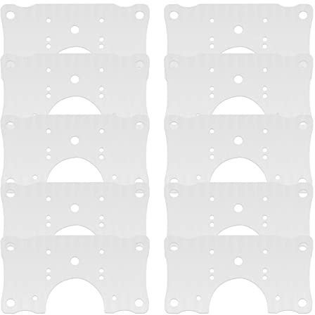 Türscharniere 10 Stück Scharnier-Reparaturplatten, Edelstahl-Schranktür-Scharnier-Reparatur-Befestigungsplatten-Halterungs-Kit mit Befestigungsschraube, Scharnier-Montageplatte for Küche, Schrank, Möb
