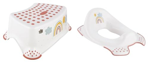 keeeper Stars Rainbow Set 2tlg.: Tritthocker und Toilettensitz, weiß