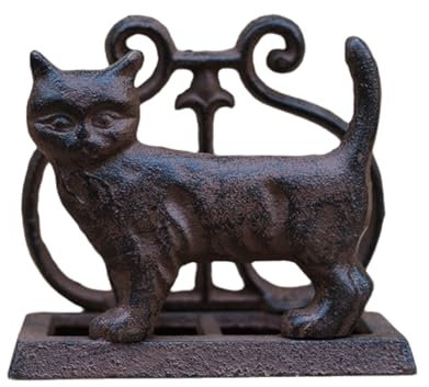 Yingbei Vintage-Serviettenhalter aus Gusseisen für den Tisch – mit verspieltem Tiermotiv. Stehender Serviettenhalter im Landhausstil. Rustikale Schwarze Serviettenhalter