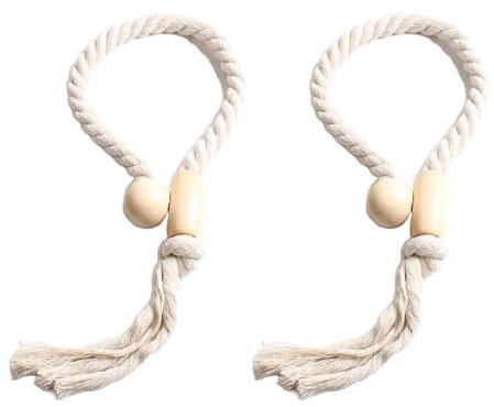 gaozxfdc Tiebacks de Cortina 2 Piezas, Imán de Amarre de Cortina de Troncos, Cinta de Almacenamiento con Cierre Magnético de Cortina, 50 cm/19,6 Pulgadas Hebillas para Cortinas