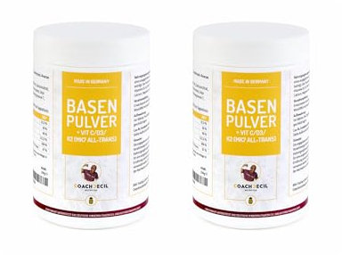 Basencitrat - Geschmack Ananas (Multivitamin Basenpulver mit Vitamin D3, C, K2 MK7 All-Trans, Magnesium, Calcium, Kalium & natürlichem Camu Camu-Extrakt) - 2-er Pack