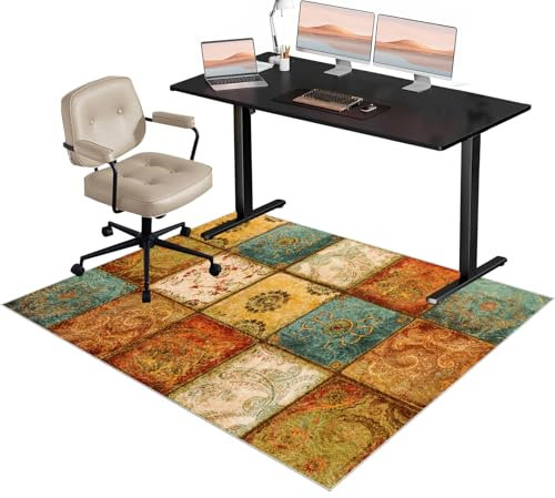 Tapis de chaise de bureau antidérapant pour sol en bois dur 180 x 230 cm Tapis de chaise de bureau pour chaise roulante Home Office Gaming Room