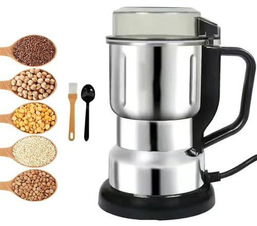 Moulin à café électrique, broyeur à Grains 600G, Petite Machine de broyage de Poudre Domestique à Grande Vitesse de 32 000 TR/Min avec Lame en Acier Inoxydable, pour Grains secs, épices