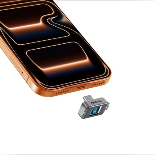 TWOPAN 512 GB Nano SSD med fingeravtryckslås, extern SSD-hårddisklagring för ångdäck, PS5, selfiepinne, Android, iPad, iPhone 17/16/15, MacBook, resor och backup