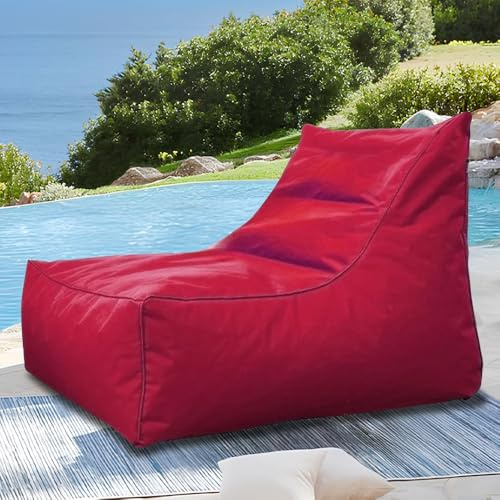 SXBCyan Funda Impermeable For Puf, Sin Relleno, For Piscina, Exterior, Oxford, Impermeable, For Tumbona, Puf, Sofá Cama(80cm-Red)