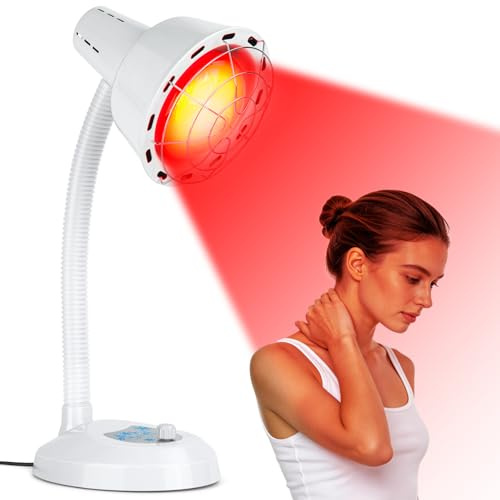 Lampe De Table À Lumière Rouge Chaude De 275 W, Équipée D'un Bras Orientable À 360° Et D'une Grille De Protection, Avec Réglage De La Température : Le Choix Idéal Pour Se Détendre À La Maison