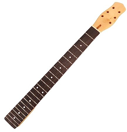 22 Bünde Gitarrenhals Ersatz - Ahornholz, Palisander Griffbrett, Les Paul Hals, E Gitarre Hals, hohe Härte & Korrosionsschutz, glänzend, langlebig, DIY & Reparatur
