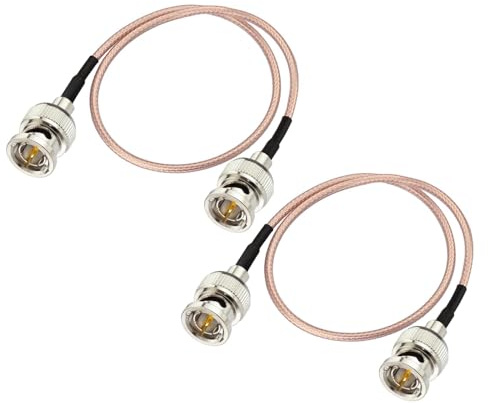 Superbat Cavo SDI 30cm HD 3G BNC 75 Ohm RG179D Doppia Schermatura Corto | BNC Maschio a Maschio, Sottile e Flessibile, 1080p, 2 Pezzi, per Blackmagic, Telecamere, Convertitori, Monitor