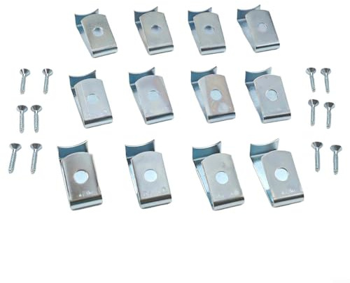 12 Stück Metall-Pflanzentopf-Aufhänger, Ton-Blumentopf-Hakenhalterung, Outdoor-Gartendekoration, Wandbehang, Topfeisenhalterung mit Schrauben, Silber (Silber)