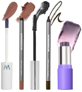 Wonderskin Twiggy glam - Eyeliner, Mascara, Blush Stick, Lip Stain, Lip Liner - Halloween Makeup