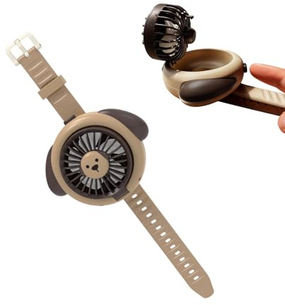 Generico Ventilatore Personale,Dispositivo Raffrescante a Forma di Orologio con 3 Velocità | Ventilatore Portatile Ricaricabile con Cinturino da Polso | per Escursioni, Spiaggia, Picnic, Corsa,