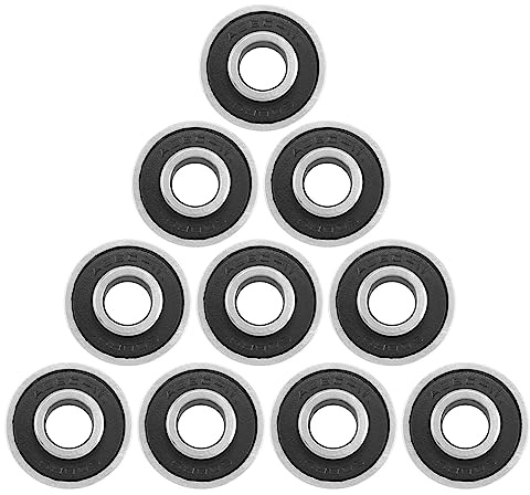 Jovryn 10 Pz 608- Longboard Cuscinetto Integrato Skateboard Cuscinetto Ruota Inline Roller Skate Cuscinetto 8X22X12.6Mm, Nero