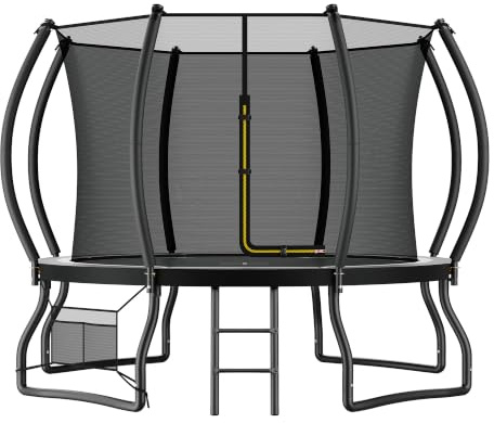Devoko Outdoor Trampoline 10ft GS Certified Garden Trampoline With Safety Net,Non-Slip Ladder& Shoe Organiser,Available For Toddlers And Adults,Up to 150kg