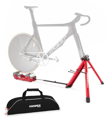 Feedback Sports Omnium Zero-Drive Portable Zero Resistance Bike Trainer,Red