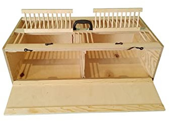 AGROHIT Transportkorb Transportkiste für Tauben mit zwei Abteile 80x40cm/80x60cm (80x40cm)