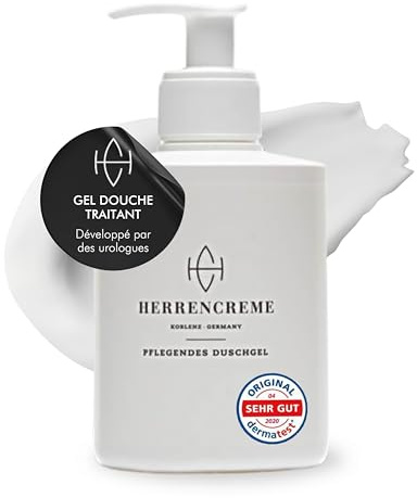 HERRENCREME Pflegendes Duschgel für Männer 300 ml I Waschgel für Gesicht & Körper I Sanfte Pflege & Reinigung I Männer Hautpflege Duschgel I vegan & dermatologisch getestet