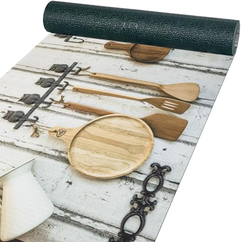 ANRO Küchenteppich Küchenläufer Teppich Läufer Küche waschbar rutschfest Cucina New Abwaschbar 180 x 52cm