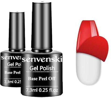 Senvenski Peel Off Baslack Gel Nagellack Nagel Gele, Skalbar Borttagning Klar Stiftelse Gel Nail Polish Gåva UV LED Manikyr Konst Lack Kit Set (TB004)