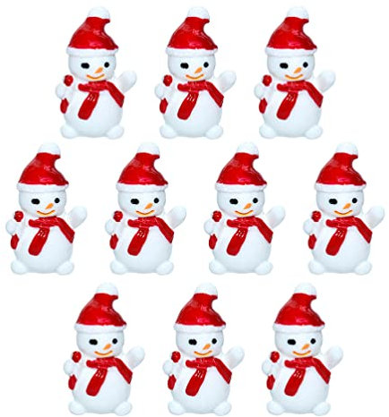 Mini Schneemann Figuren Miniatur Weihnachtsfiguren: Harz Miniaturfiguren Stil A 10 Stücke DIY Weihnachten Mikrolandschaft Bonsai Feengarten Dekoration Party Festival Geschenkidee