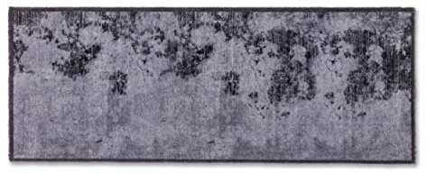 Waschbare Fußmatte innen rutschfest - Beton grau 50 x 130 cm (Rechteckig) | Schmutzfangmatte pflegeleicht Sauberlaufmatte Eingangsmatte waschbar Fussmatte Flur Türmatte Haustür Sauberlaufmatte indoor