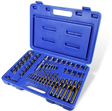 CCLIFE 49tlg 3/8 Cr-Mo Spezial Steckschlüssel Einsatz Linksausdreher Schraubenausdreher Nuss Stecknuss Muttern Entferner | 8-19mm | Turbonüsse