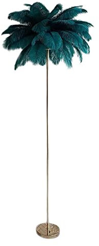 AAGAZA AOXGCOV Lampadaire Palmier, élégants lampadaires en Plumes d'autruche Naturelles, Lampe de Chevet Chambre Princesse Romantique, éclairage décoratif /96