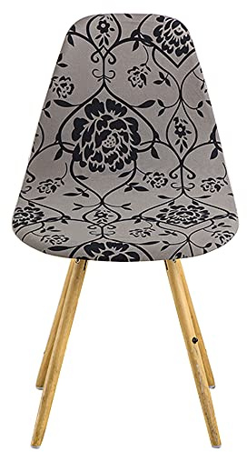 Meigeh Fundas para Sillas de Comedor Fundas Sillas Escandinavas Elásticas Cubre Sillas de Forma Curva 4 Piezas